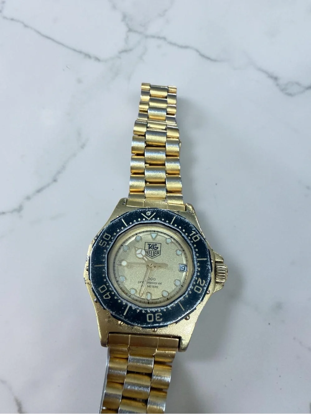 Vintage TAG Heuer Professional 200M Two-Tone Swiss Watch